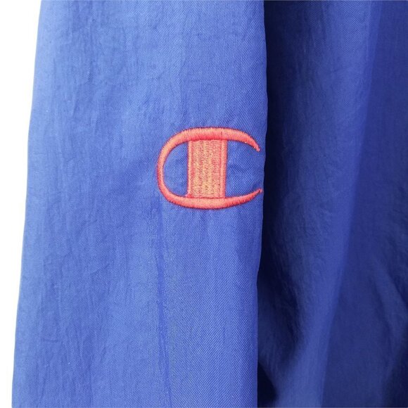 Vintage Champion Pullover Jacket Size XL Embroidered KMS Fighting Saints 90s Y2K - Picture 10 of 12